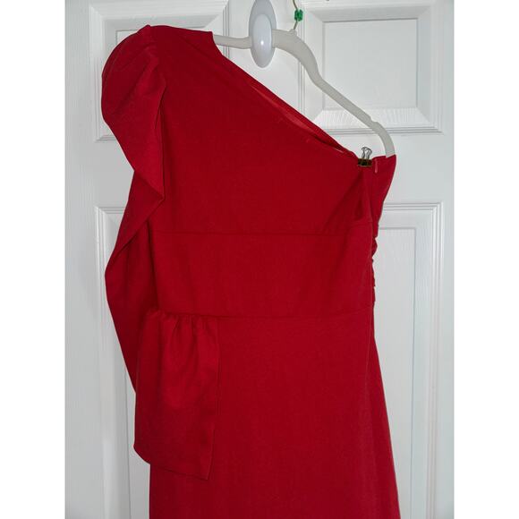 CHICME Red one shoulder top size L - Picture 7 of 10